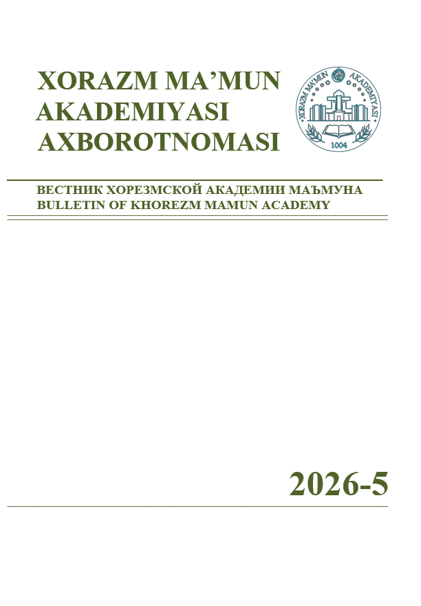 BULLETIN OF KHOREZM MAMUN ACADEMY