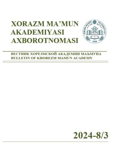 BULLETIN OF KHOREZM MAMUN ACADEMY
