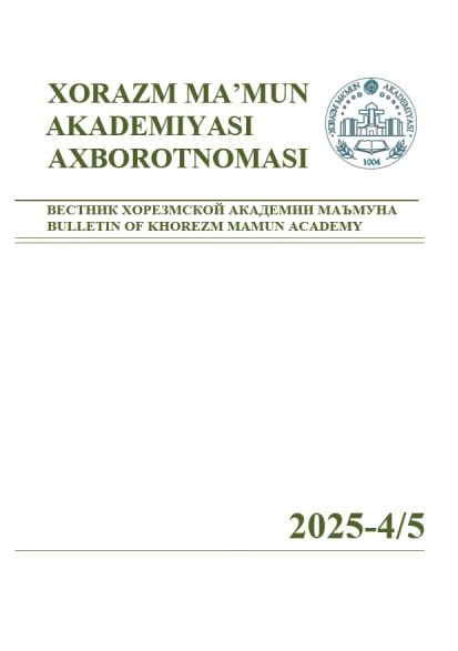 BULLETIN OF KHOREZM MAMUN ACADEMY
